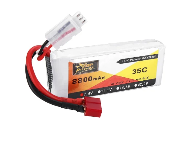 

ZOP Power Battery 2S 7.4V 750mAh 1000mAh 1500mAh 2200mAh 25C/35C/40C/70C Lipo Battery W/ JST/T/XT60 Plug for RC FPV Drone Car 5.
