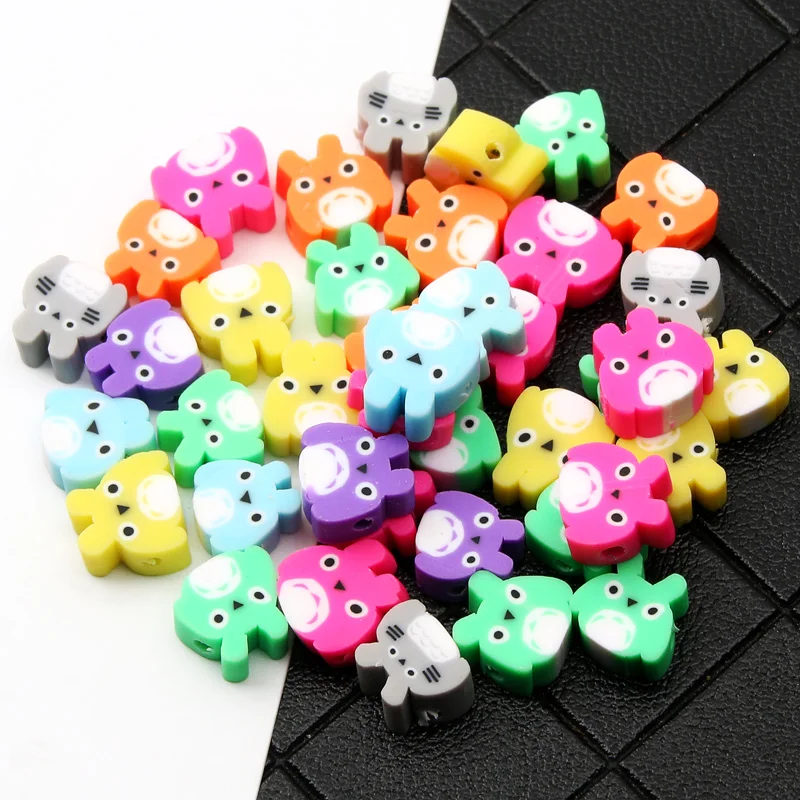 

Chinchillas 10x9mm Colored Polymer Clay Beads Loose Beads For Jewelry Making DIY Keychain Earrings Necklace Bracelet Accessories