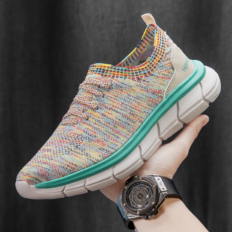 

Кроссовки женские сетчатые на плоской платформе, повседневные лоферы, вязаные, спортивная обувь для бега, роскошные брендовые прогулочные, на лето