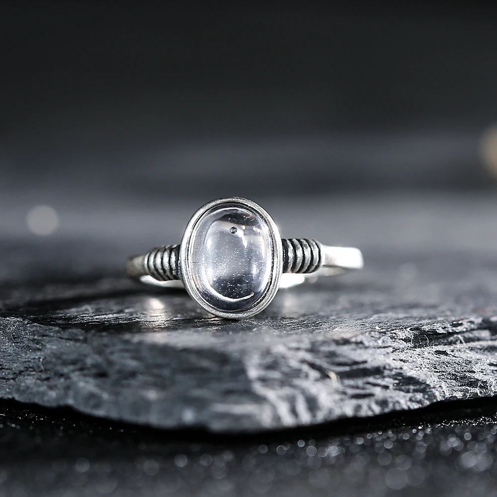 Упрощенное кольцо из стерлингового серебра 925 пробы натурального янтаря с