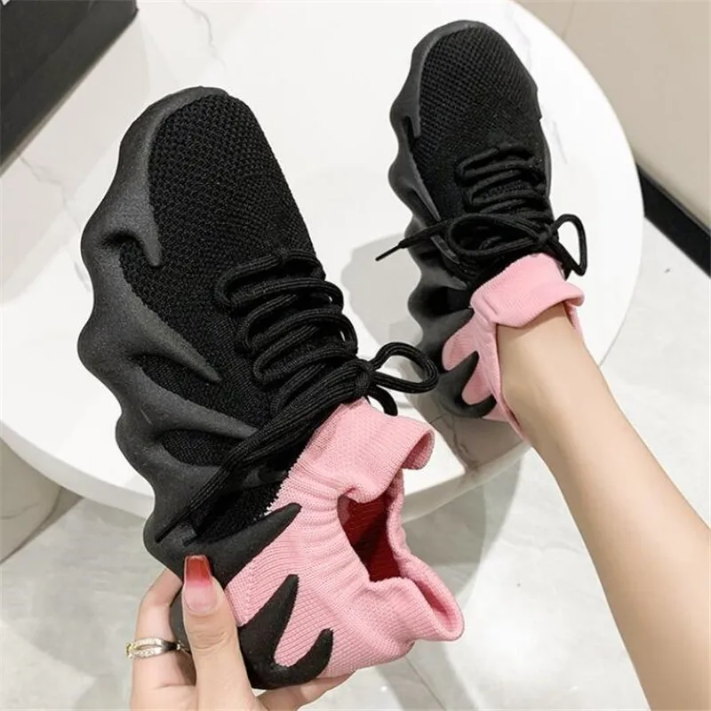 

Летающие тканые легкие дышащие женские туфли на мягкой подошве Спортивные Повседневные носки обувь парные беговые кроссовки лоферы