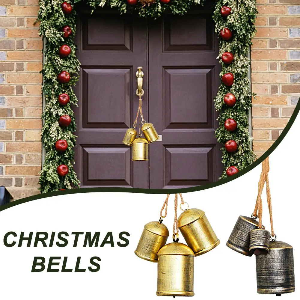 

Дверные вешалки с защитой колокольчиков, рождественские украшения, ветряные колокольчики ведьмы, венок, подвесные колокольчики ручной работы для домашней двери H9N4