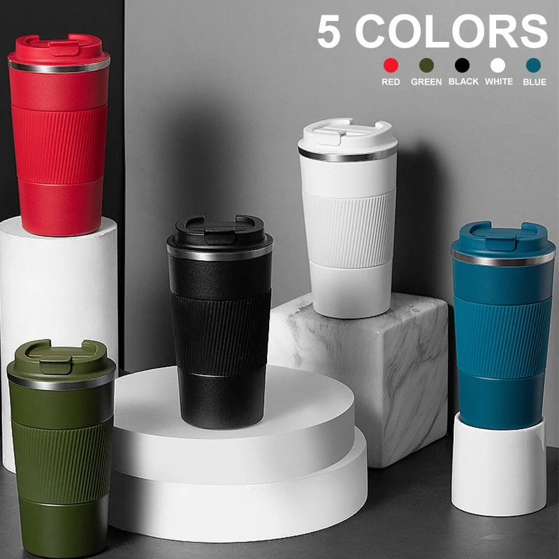 Double Wall Cafe Cup Non-slip Travel Car Insulated Bottle