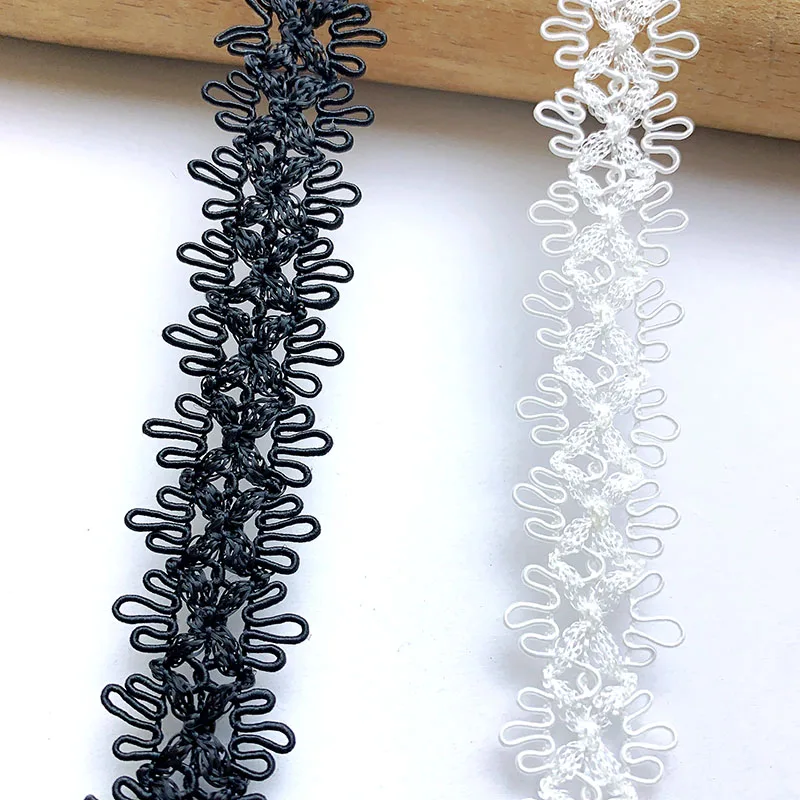 Черная Кружевная Бейка Шириной 2 5 См Вязаный Полиэстер Для DIY Аксессуары Штор