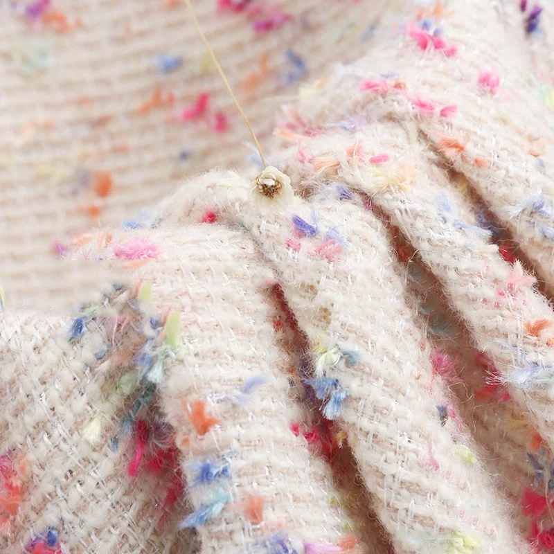 Новая стильная ткань Xiaoxiangfeng грубая твидовая шерстяная Высококачественная