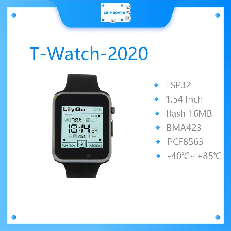 T-Watch-2020 V1 ESP32 Основный чип 1 54-дюймовый сенсорный дисплей Программируемый носимый