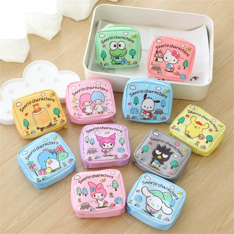 

Sanrio, Hello Kitty Kuromi Cinnamoroll маленькая звезда пурин мини сумка для хранения милый аниме мультфильм кавайная Милая для женщин долговечная Милая