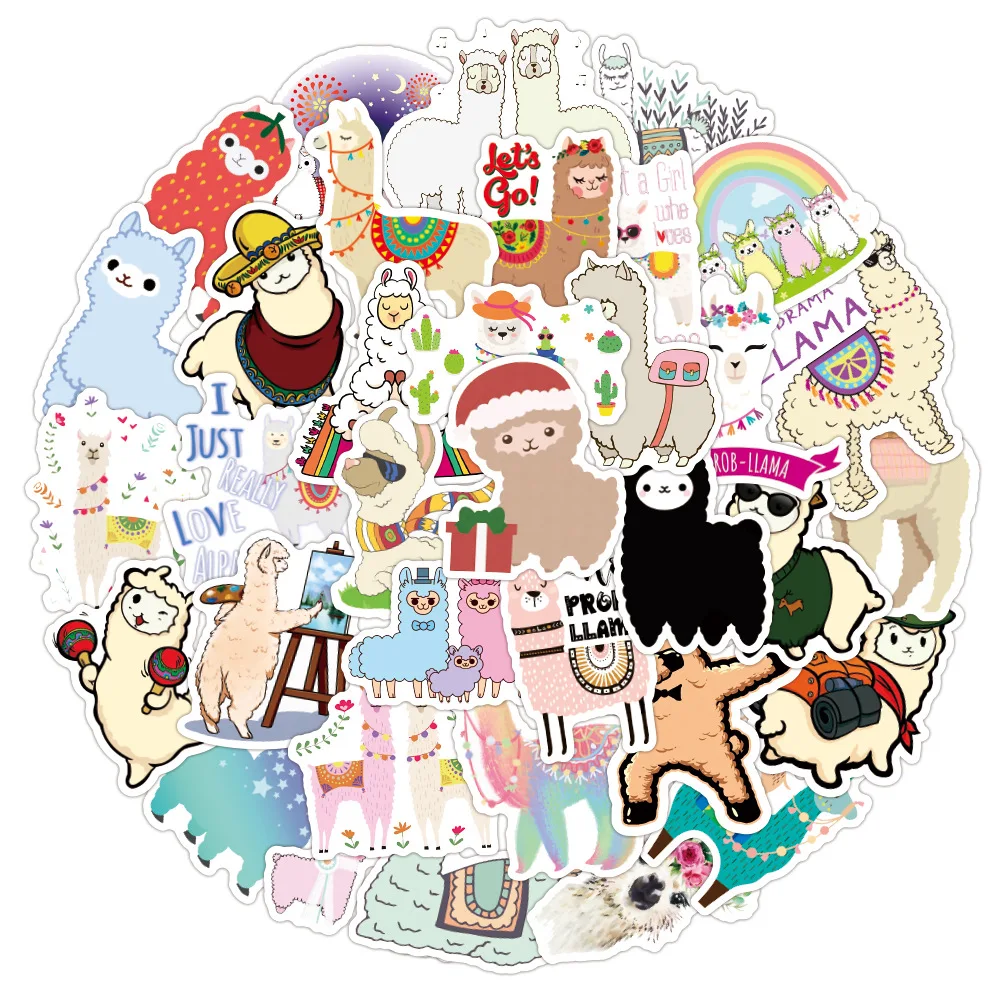 

10/50 шт., наклейки «Альпака»