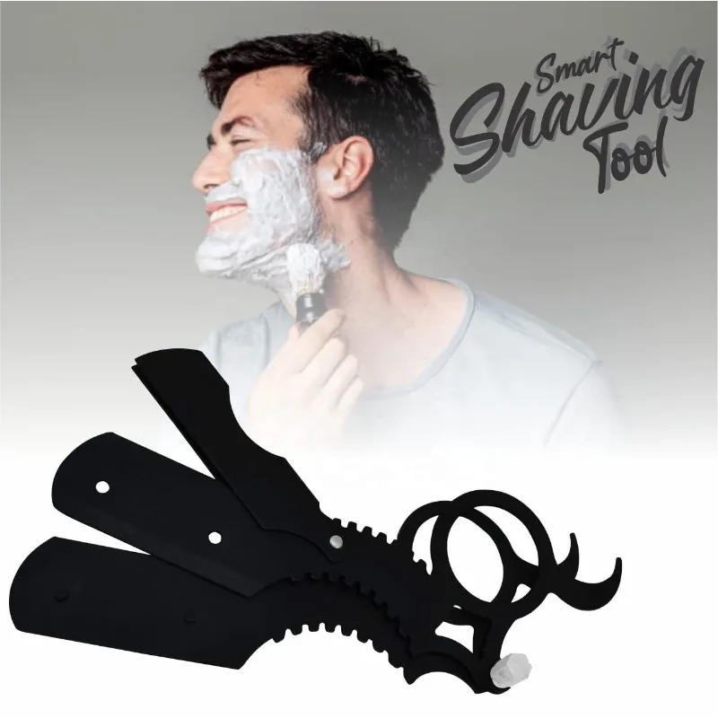 

Straight Edge Barber Razor Haircut Beard Eyebrow Shaving Tools Manual Depilation Razor Hairdresser Trimming Blades Ring Shape