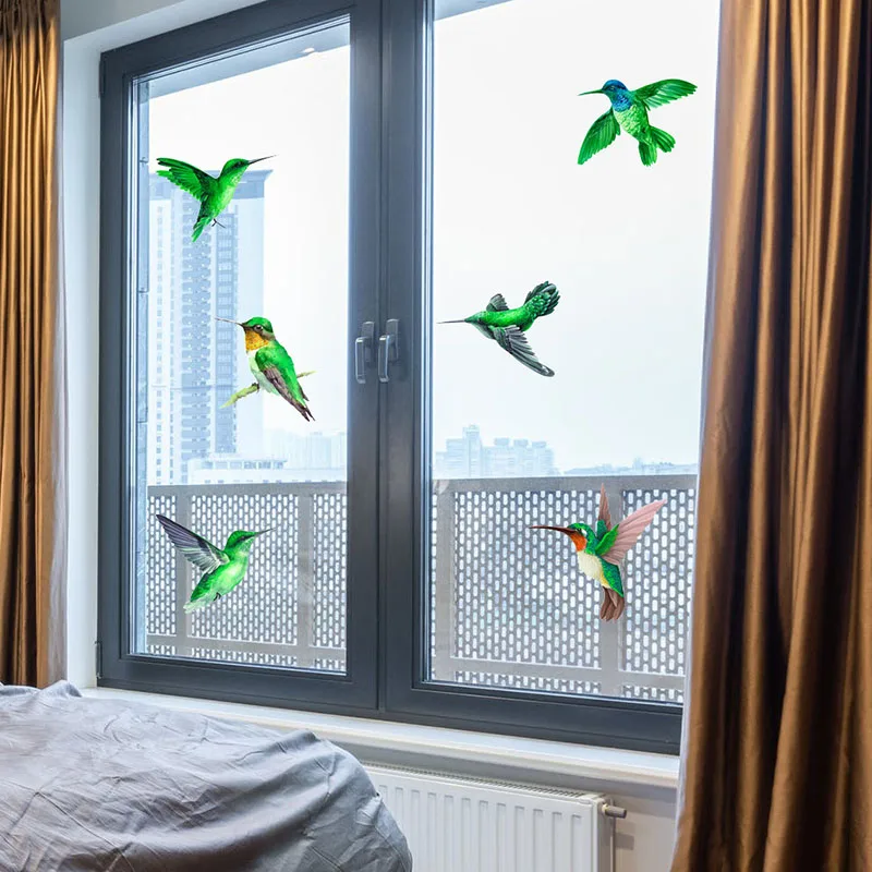 

18pcs/set Fengniao window stickers electrostatic adsorption Glass decorative film Bird Collision Warning Sticker Remove No trace