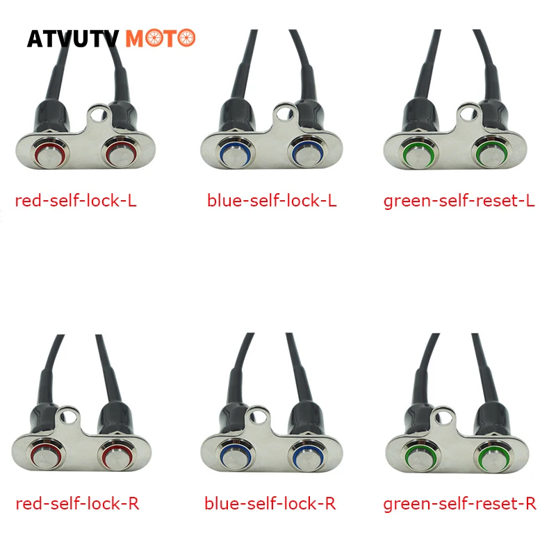 

Stainless Steel LED Motorcycle Switch ON-Off Headlight Fog Light Handlebar Adjustable Mount Waterproof Switches Button