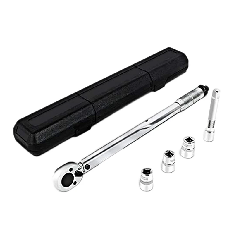 

1/2-Inch Drive Click Torque Wrench Set, 20-150 Ft.Lb/ 28-210 Nm With Sockets And Extension Bar