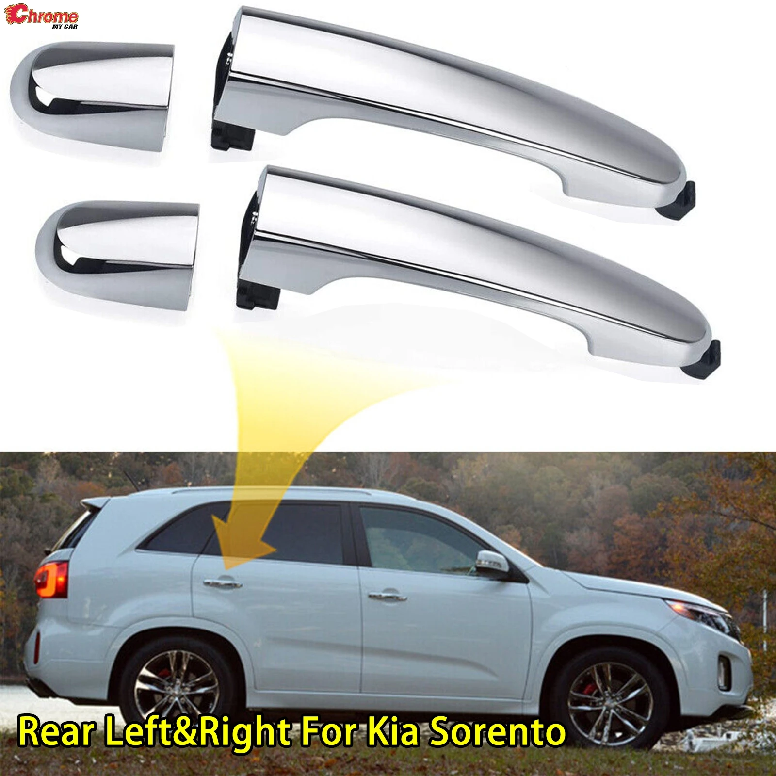 Задняя левая и правая наружная дверная ручка для Kia Sorento 2011 2012 2013 2014 2015 Сменные
