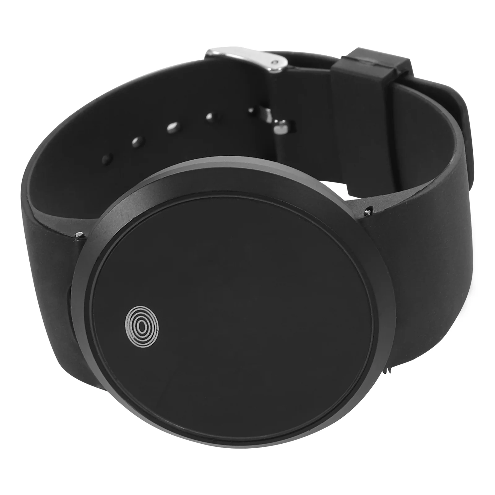 

LED PU Wristband Electronic Alloy Touch Screen Digital Wrist Watch Fashion Couple Watch for Gift Men Women (Black)