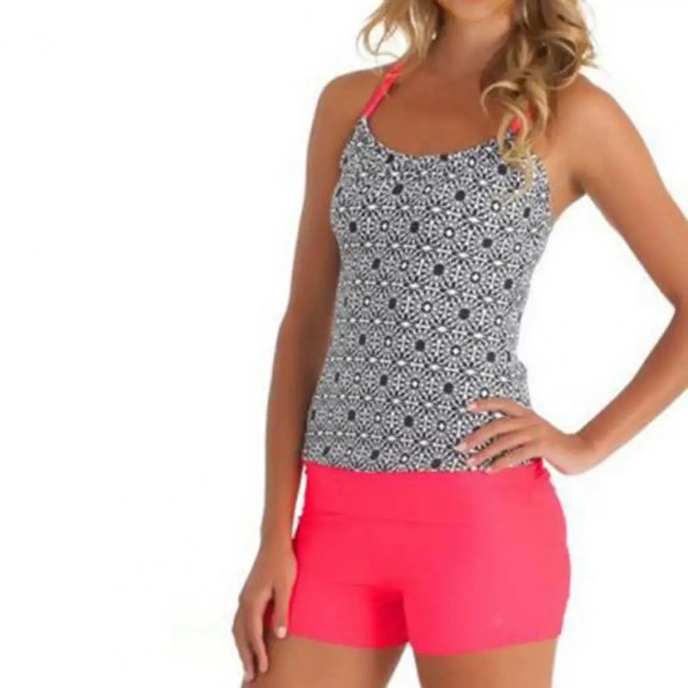 

2022 New Printed High Waist Two Pieces Tankinis Set Swimsuit Female Women Beachwear Swimwear Bather Bathing Suit