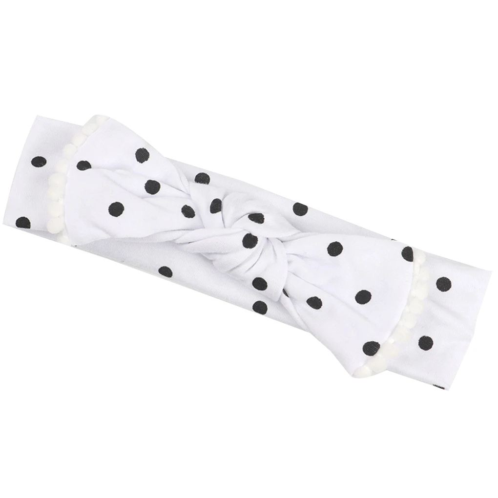 

Kids Bowknot Headbands Knotted Turban Girl Hairbands Toddler Childrens Dot Print Headdress