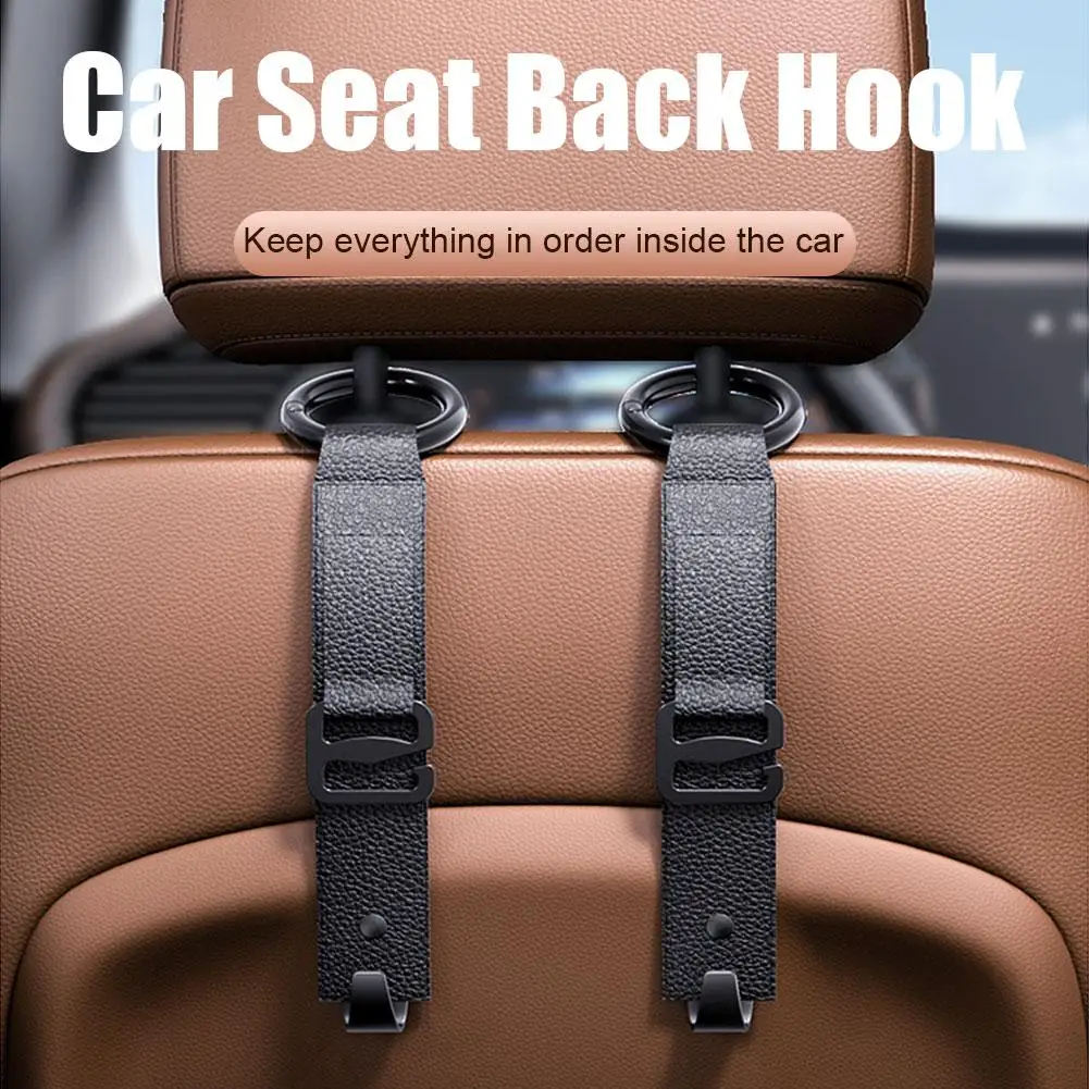 

1/2pcs Car Back Hook Multi-function Rear Hook Holder Back Headrest Storage Umbrella Interior Organizer Hangi Y5f9