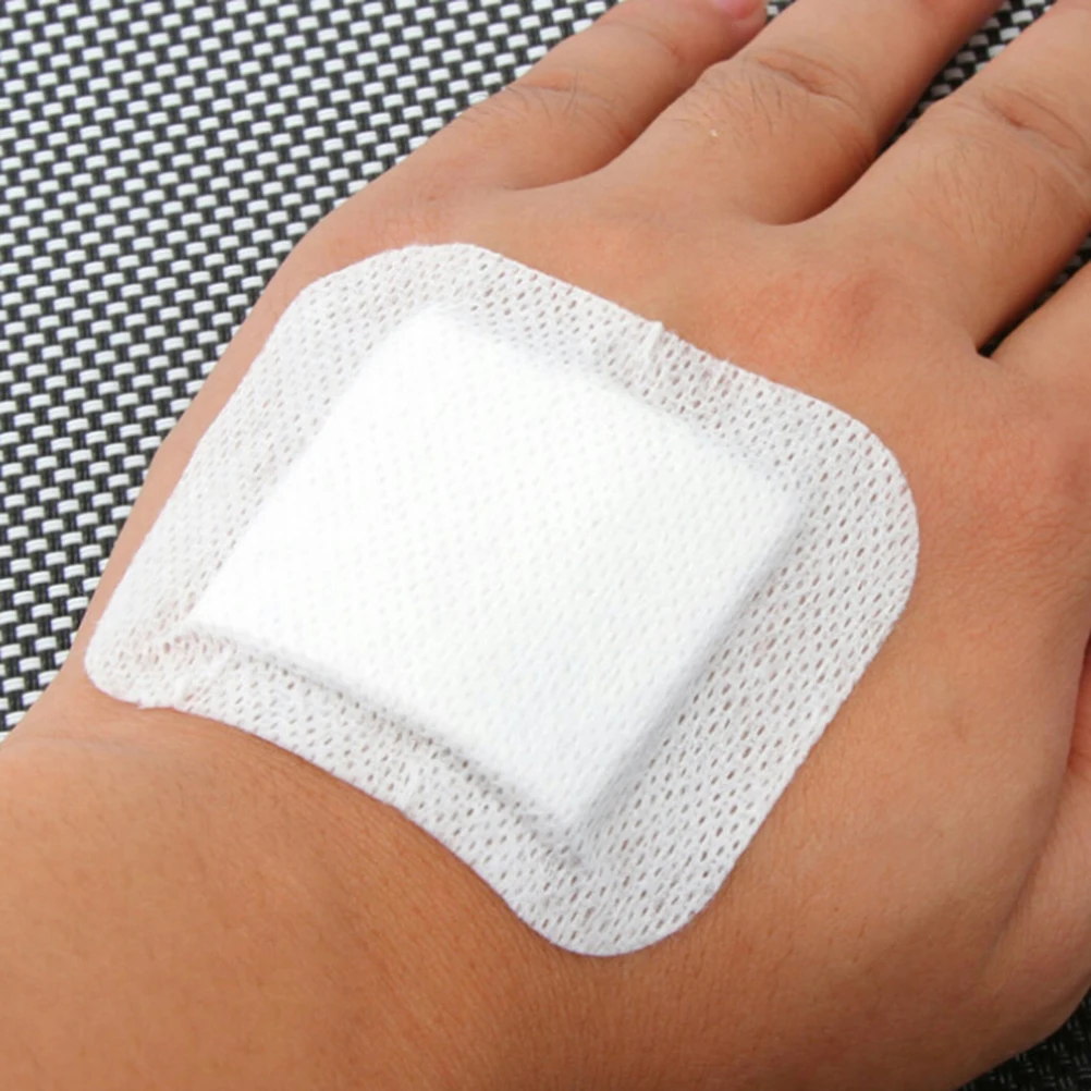 

10Pcs Large Size Hypoallergenic Non-woven Medical Adhesive Wound Dressing Band aid Bandage Large Wound First Aid 6*7cm