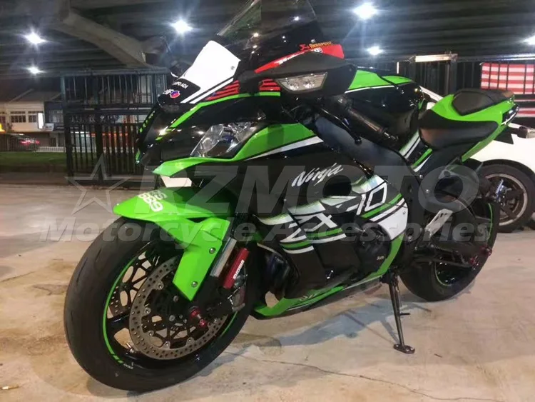 

Комплект обтекателей из АБС-пластика, 4 подарка, подходит для Kawasaki Ninja ZX-10R ZX10R 2016 2017 2018 2019 117 18 19, кузов красного и зеленого цвета