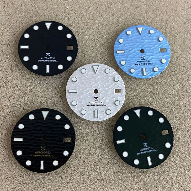 

28 5mm Cadran NH35 White Wave Diver Watch Dial Repair Parts for Seiko Mod