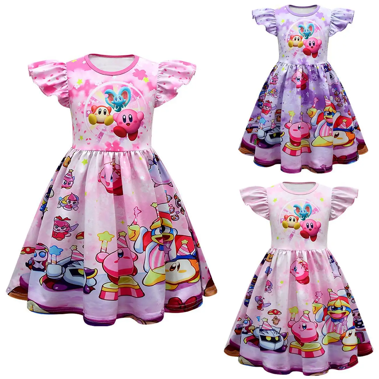 Летнее платье для девочек новинка модное милое платье-футболка малышей со