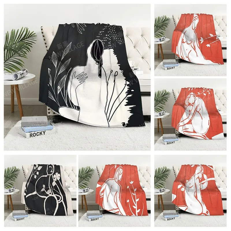 

Plaid sofa for Knee blankets warm winter bed cover throw blanket Decor boho warm fleece Nordic Vintage Morandi Soft and hairy