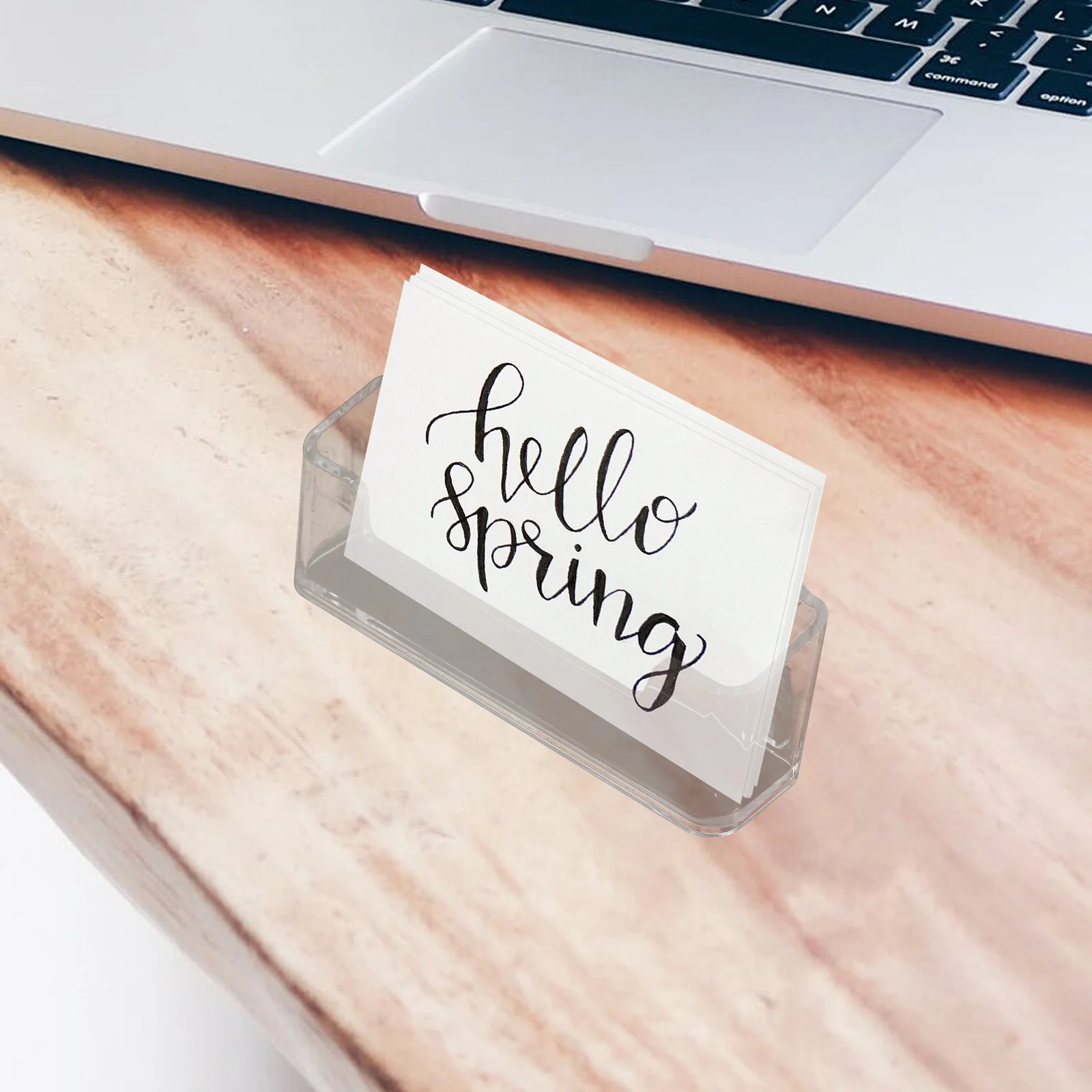 4 шт. прозрачный держатель для визитных карточек полки хранения настольная