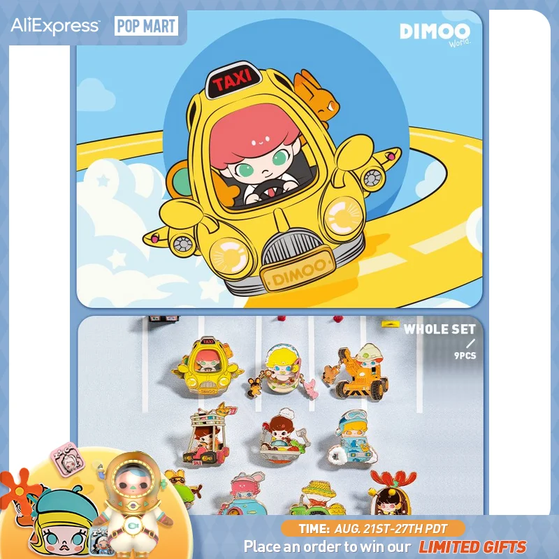 

POP MART DIMOO Where We Go Series - Blind Box Badge Mystery Box Figure Birthday Gift Kid Toy