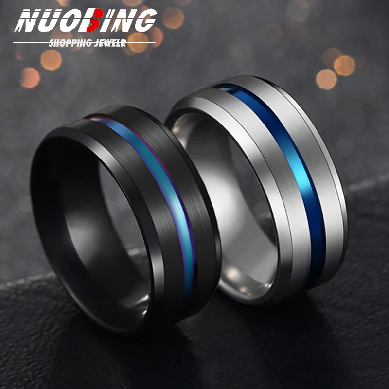 

Men's Stainless Steel Ring 8MM Fashion Punk Gothic Women's Jewelry Accessories Party Gift Never Fade Wholesale Size 6-13
