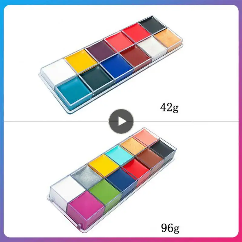 

12 Colors Non Toxic Halloween Party Oil Paint Body Art Painting Pigment Face Painting Cream Drama Make Up Tattoo Cosmetic