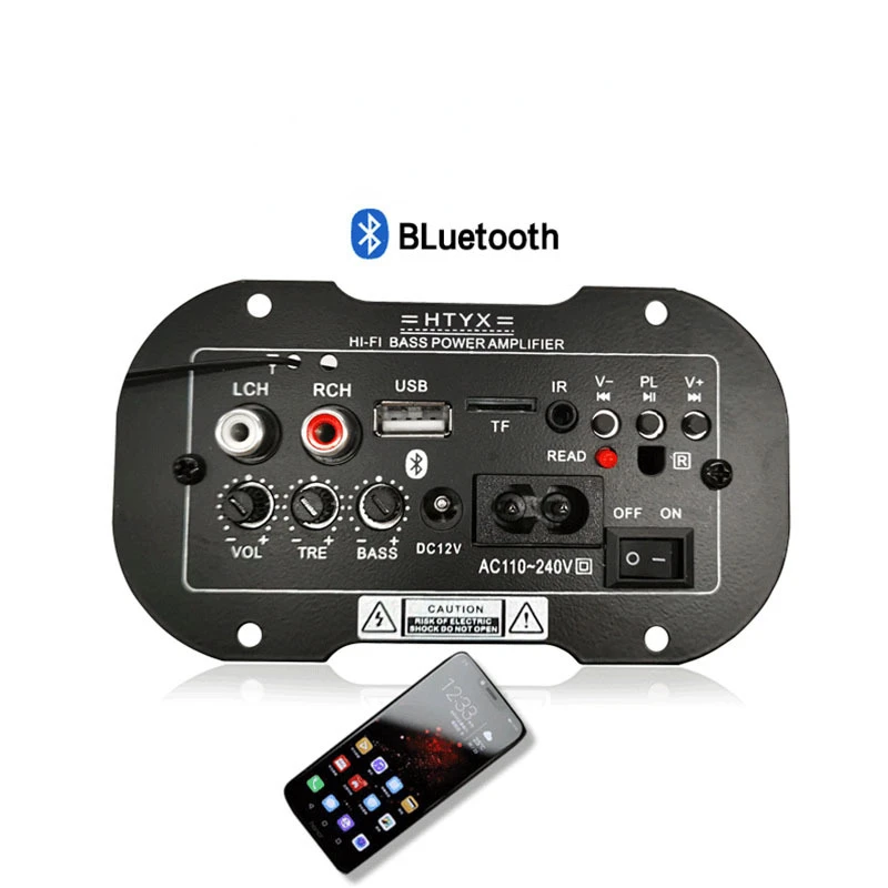 New 30W 220V Amplifier Board Audio Car Bluetooth Amplificador USB Dac FM Radio TF Player Subwoofer DIY Amplifiers for Car Home