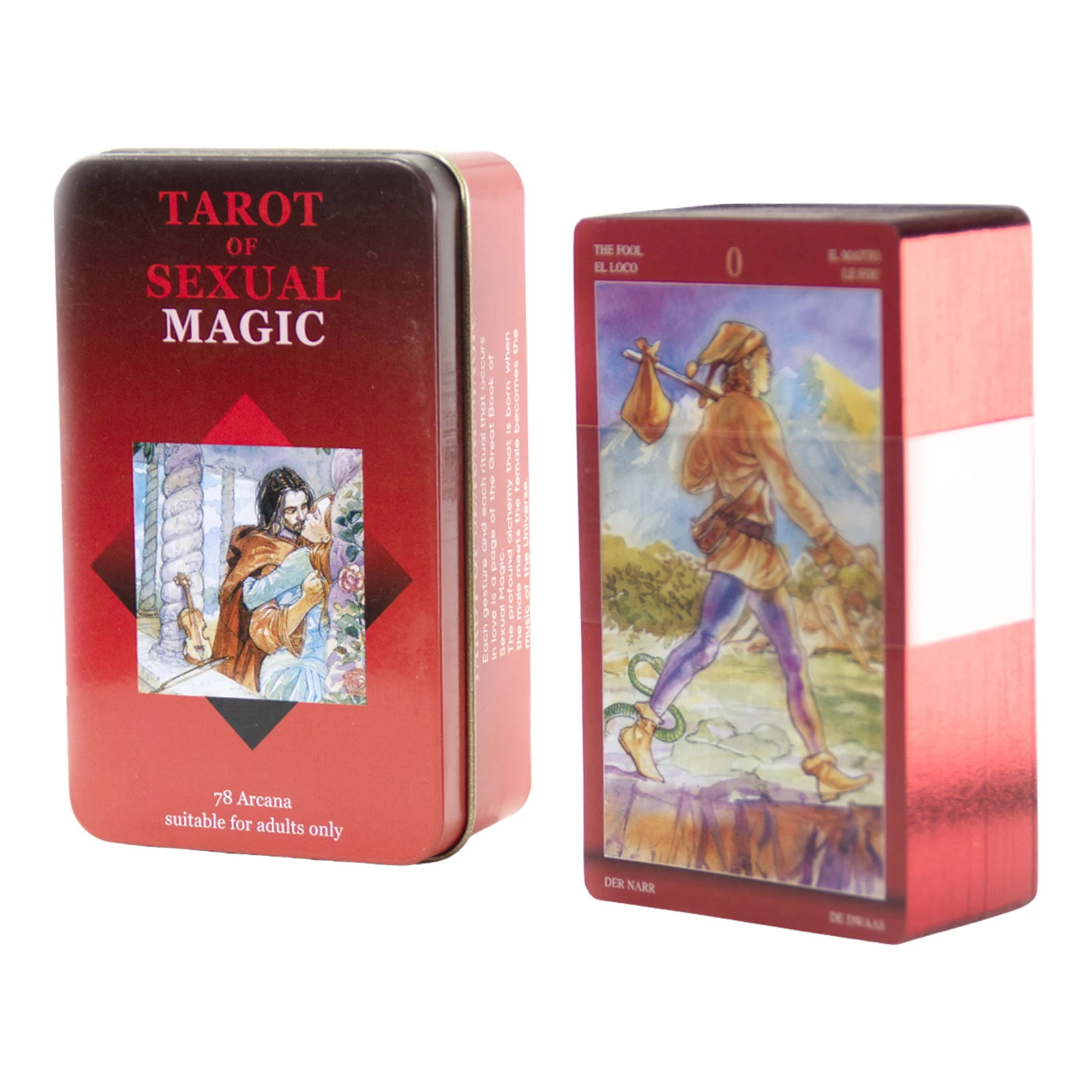 

Таро сексуальных Волшебных Игр, 78 карточных игр, жестяная железная коробка, эротический Таро манара, испанское издание, Эротическая Таро-ка...