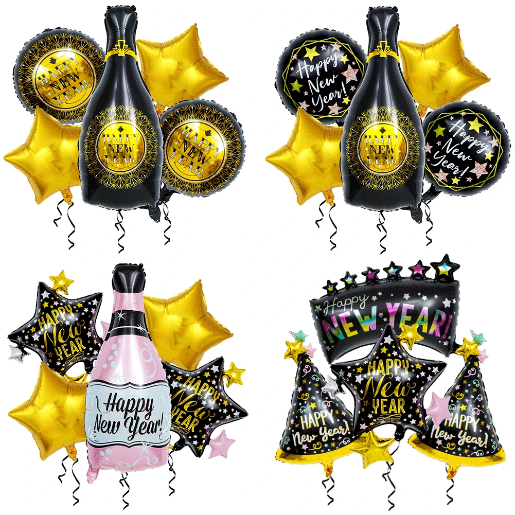 

Новогодние воздушные шары, аксессуары для украшения новогодвечерние, 5 звезд, алюминиевые пленочные шары, Новогодняя распродажа