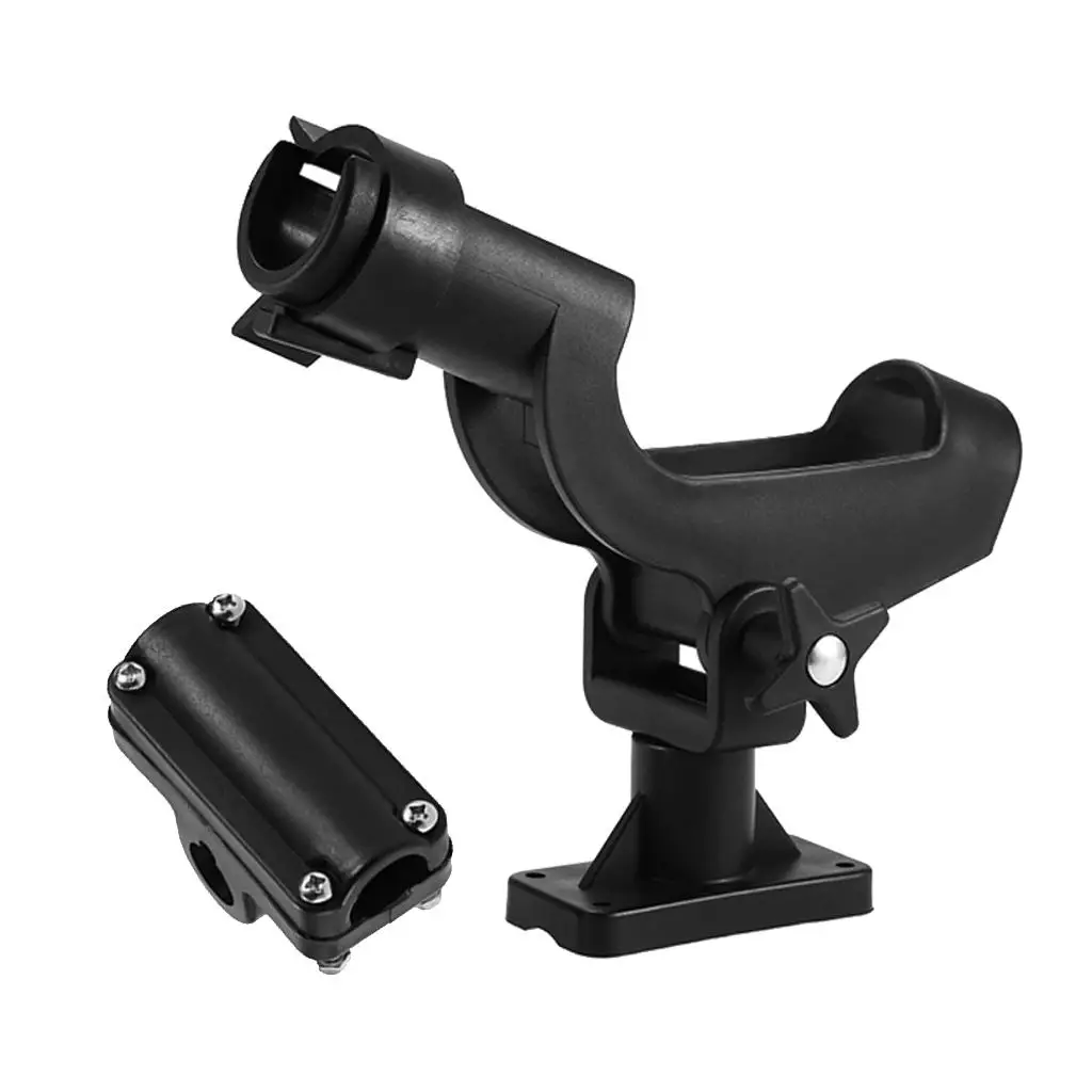 

Heavy Duty 360 Degree Adjustable Fishing Rod Holder with Combo Mount, Black Nylon