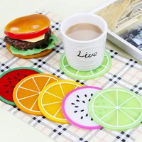 fruit shape cup mat silicone coaster slip insulation beer pad cup holder for table under glasses christmas decoration kitchen