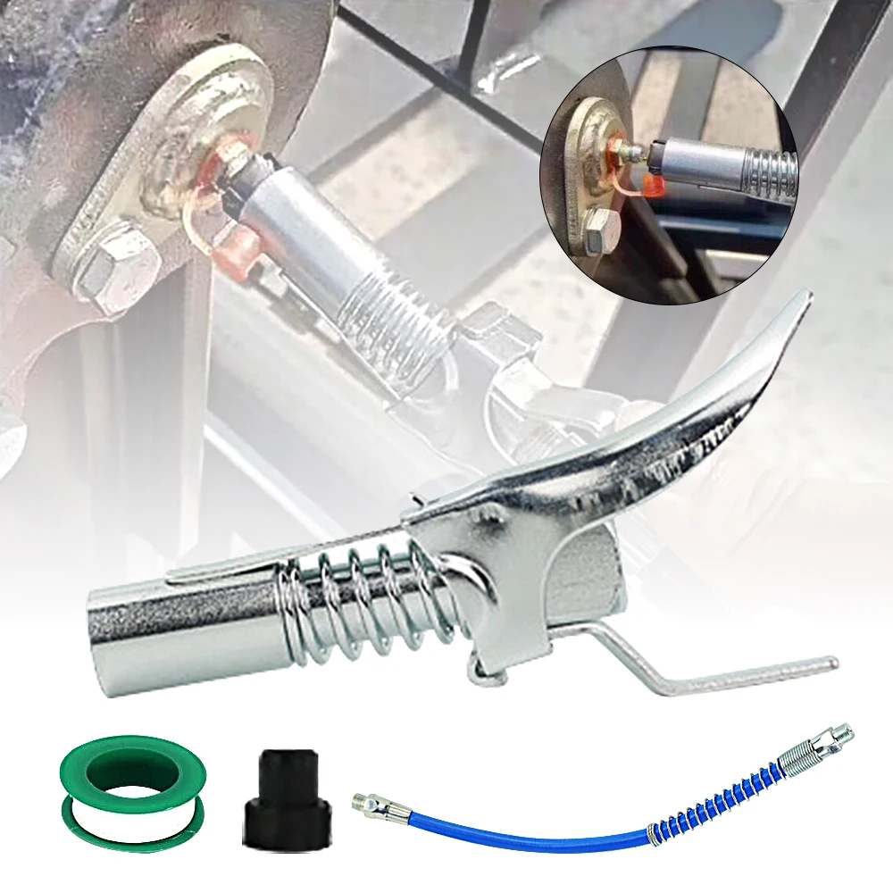 

Набор адаптеров для смазочного пистолета, шланг, блокировка пистолета, смазочный соединитель, быстроразъемный замок на муфте 1/8 NPT SAE & метри...