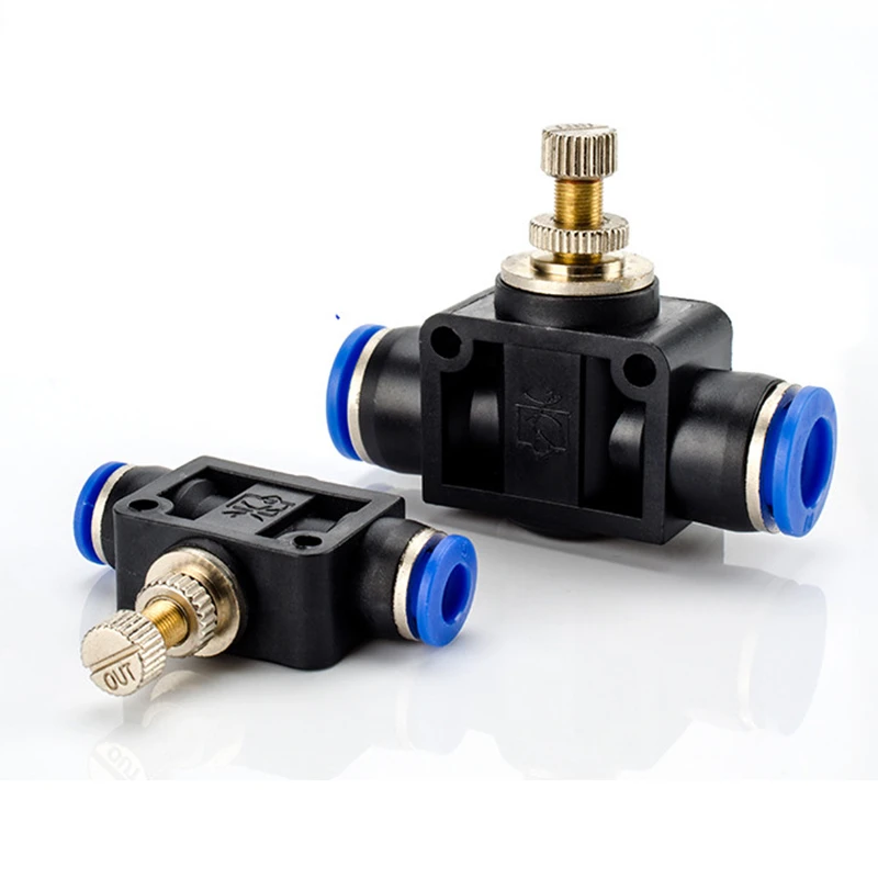 

Pneumatics Air Throttle Valve Speed Control Quick Hose Tube Water Fitting Connector Pneumatic Fittings Adjust 4mm 6mm 8mm 10mm