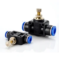 pneumatics air throttle valve speed control quick hose tube water fitting connector pneumatic fittings adjust 4mm 6mm 8mm 10mm