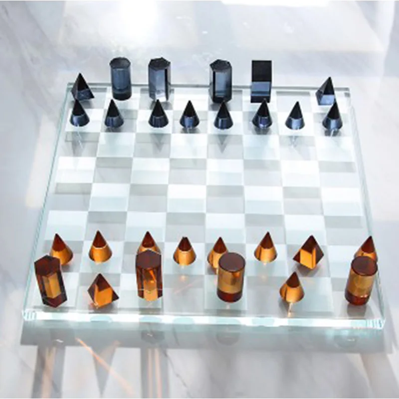 Luxury Unusual Chess Board Set Professional Gift Educational Medieval Chess Crystal Table Tournament Piezas Ajedrez Board Games