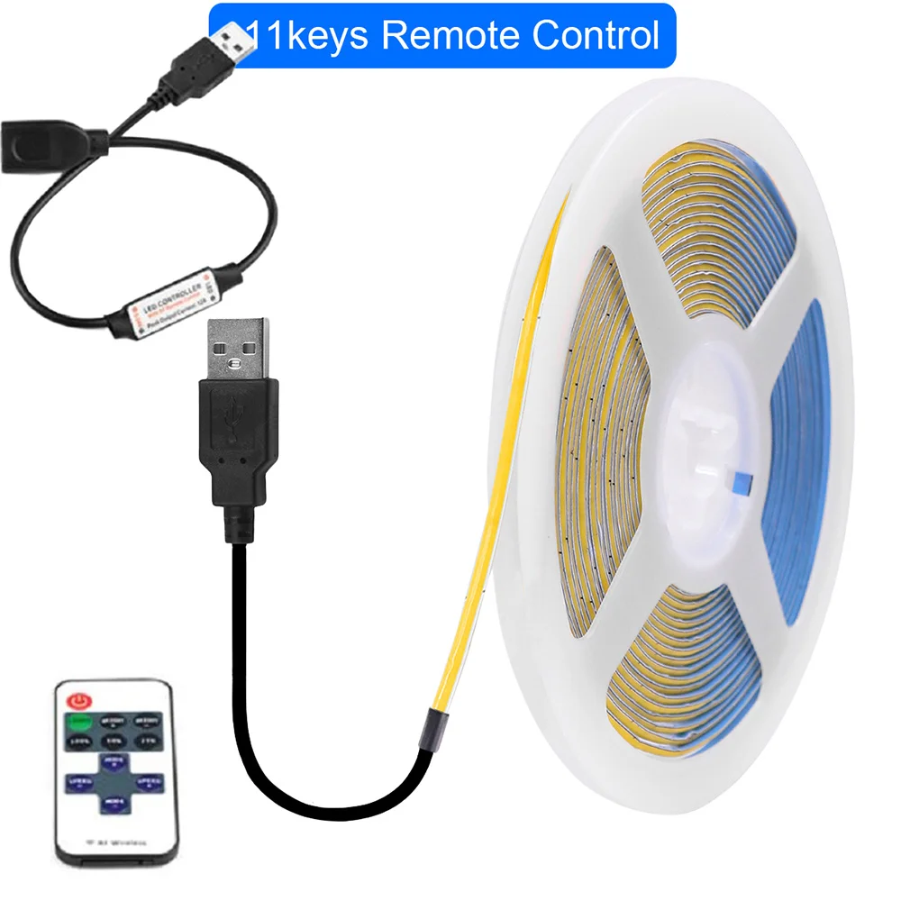 KISUFU Светодиодная лента COB 320LED теплый белый 0.5 метра