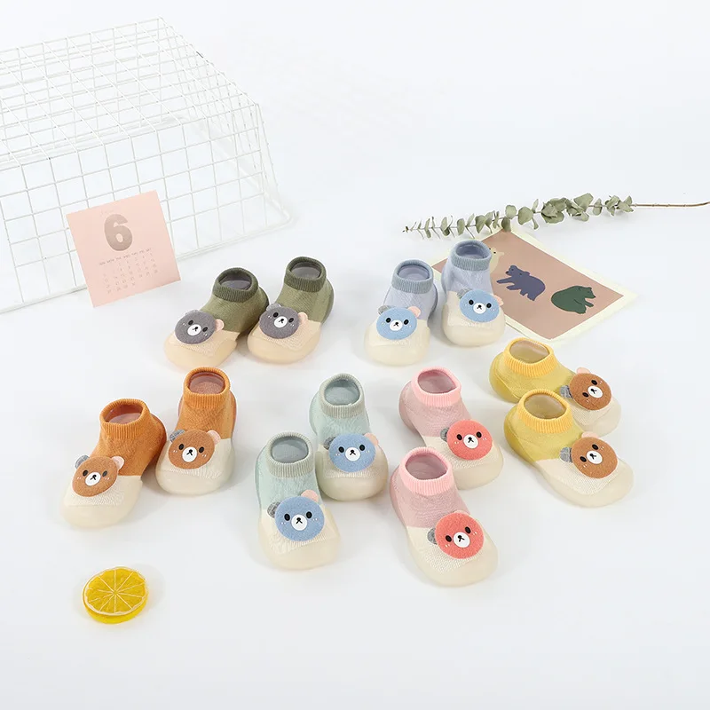 

Baby Rubber Sock Shoes Infant Cute Kids Boys Girls Cartoon Animal Soft Soled Child Floor Sneaker Toddler First Walkers Non-Slip