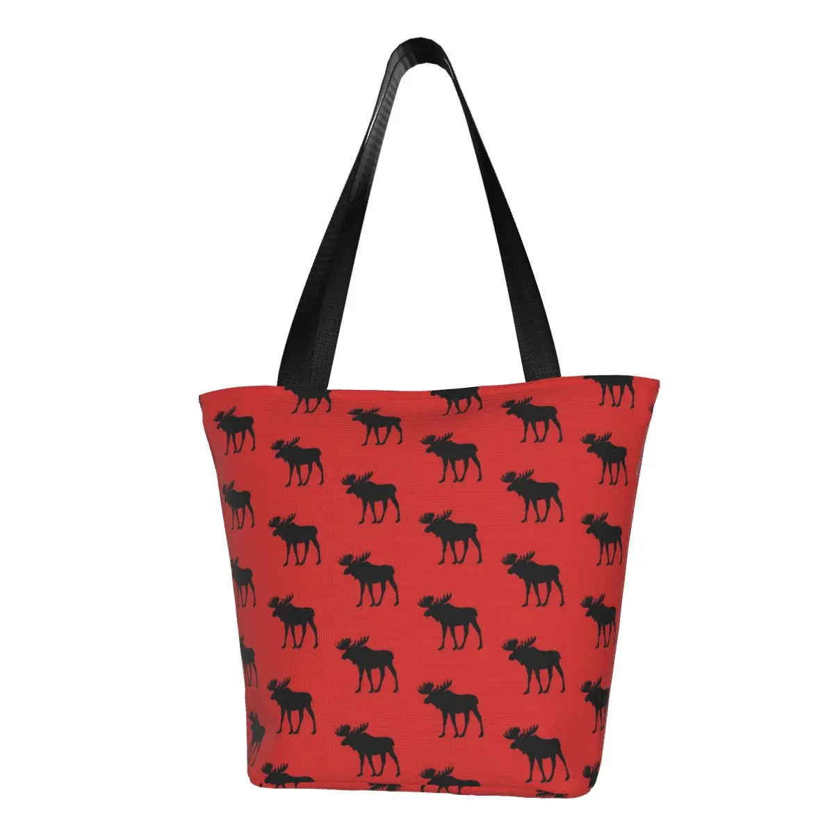 

Silhouette Antler Deer Shopper Bag Animal Hunting Fashion Handbags Polyester Outdoor Tote Bag Women Print Shoulder Bag