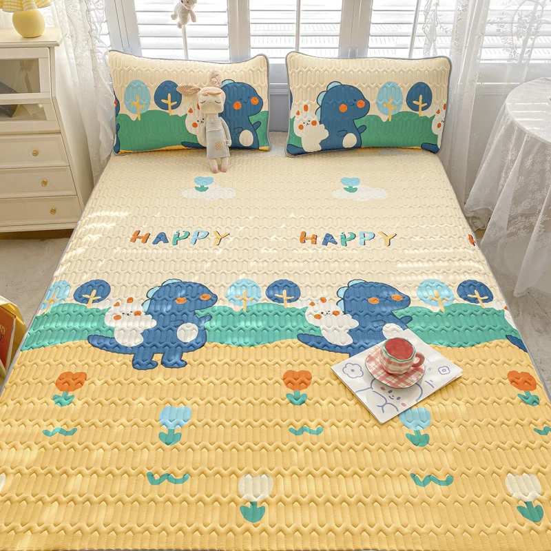 

Мультяшная серия, летний коврик для кровати, толщина 0,3 см, латексная прохладная защитная накладка для кровати, для взрослых, детей, для спал...