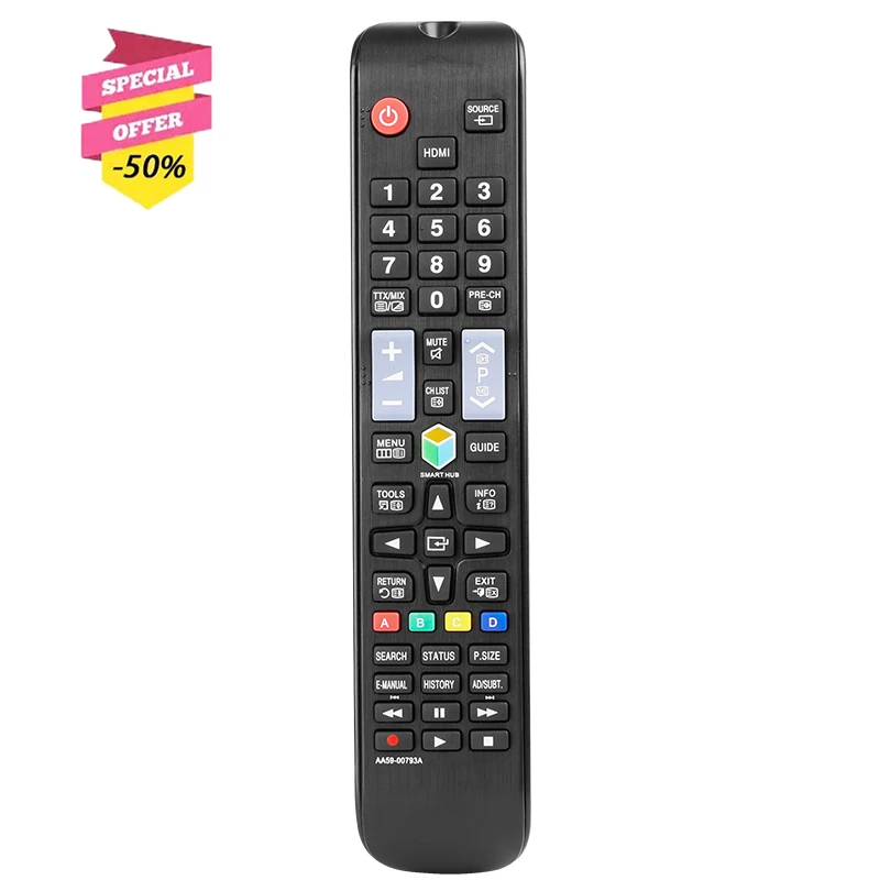 Фитесь с дистанционным управлением, совместимым с Samsung TV UE40F6200, UE22F5400AK, UE39F5500AK, сменный контроллер