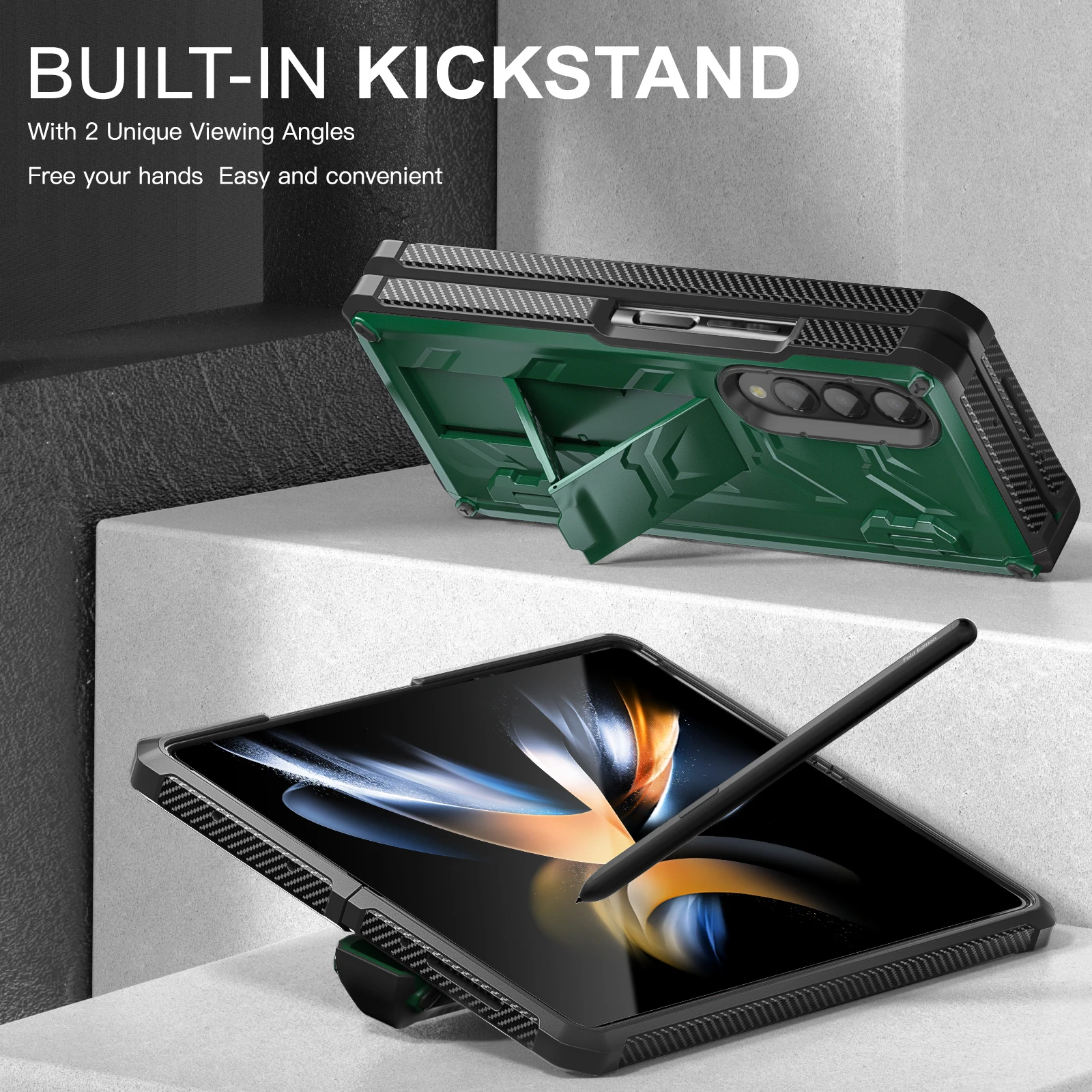 Armor Case for Samsung Galaxy Z Fold4 SM-F9361 Hard Cases for Galaxy Z Fold3 7.6 inch SM-F9260 SM-F926 Phone Cover