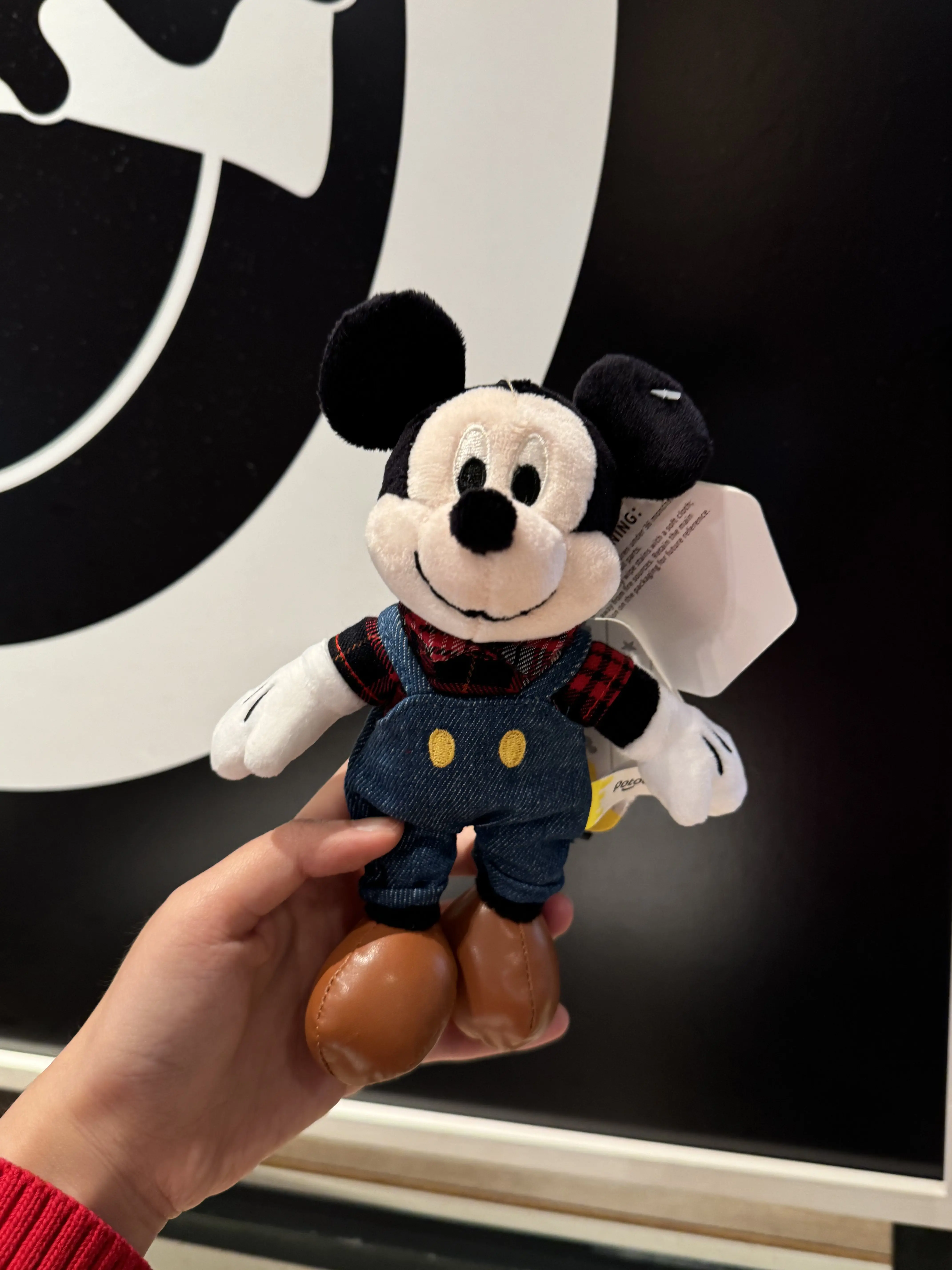 Фото Плюшевый брелок Disney с Микки и Минни, серия «Ковбой», джинсовая одежда, подарок для пары, украшение для сумки или рюкзака (Микки и Минни) №3