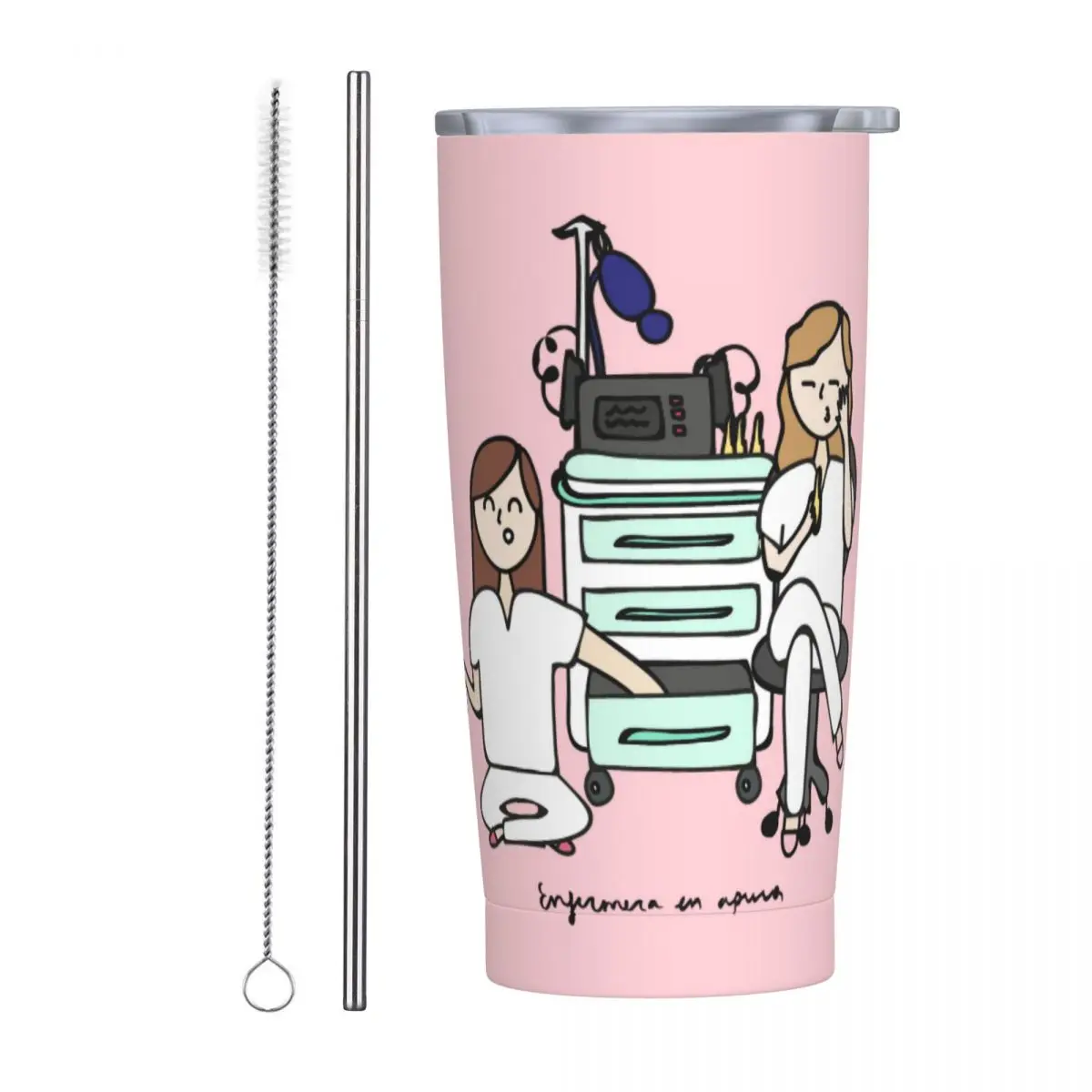 

Кружка для кофе с крышкой и соломинкой, 20 унций