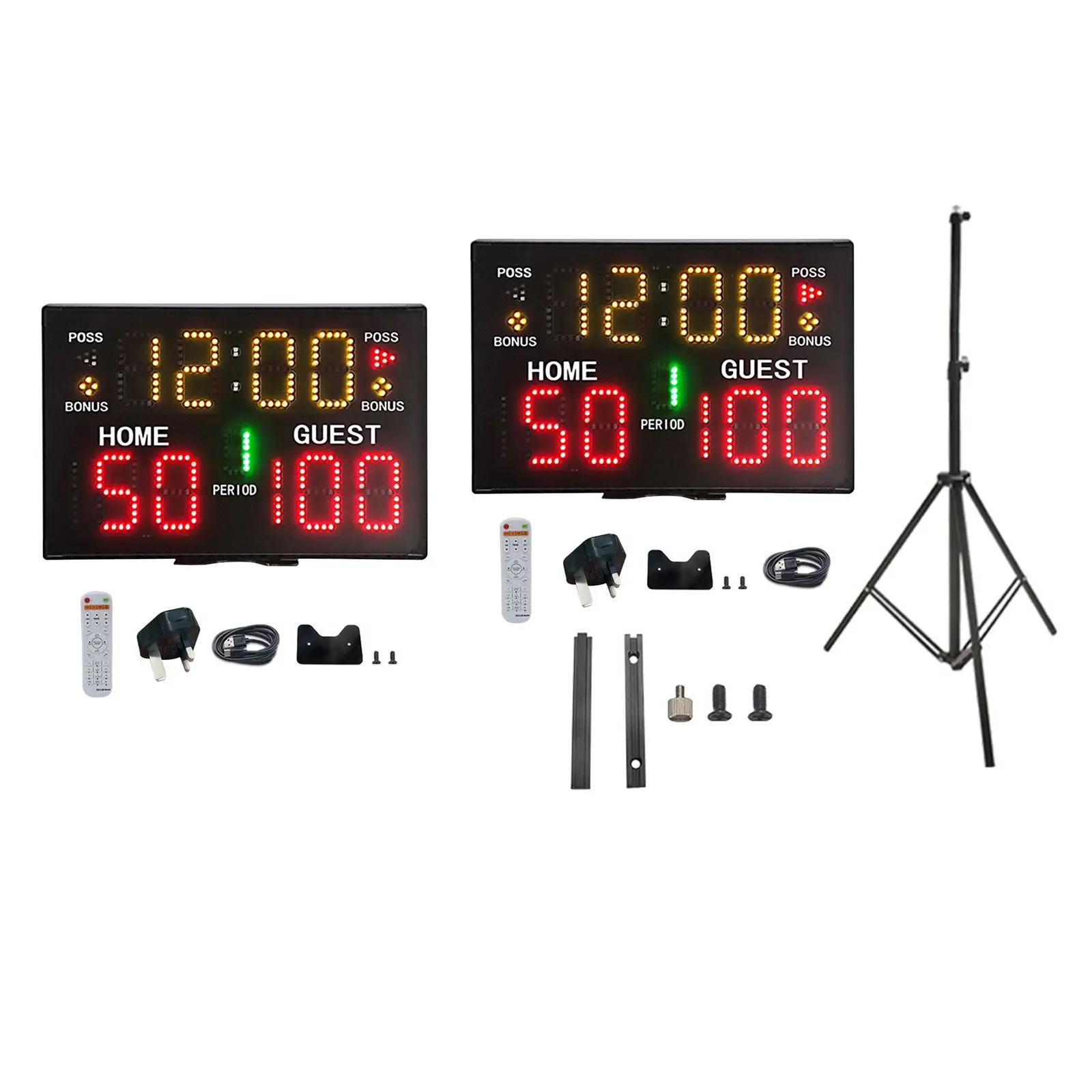 

Multifunctional Digital Scoreboard with Remote Score Clock for Basketball