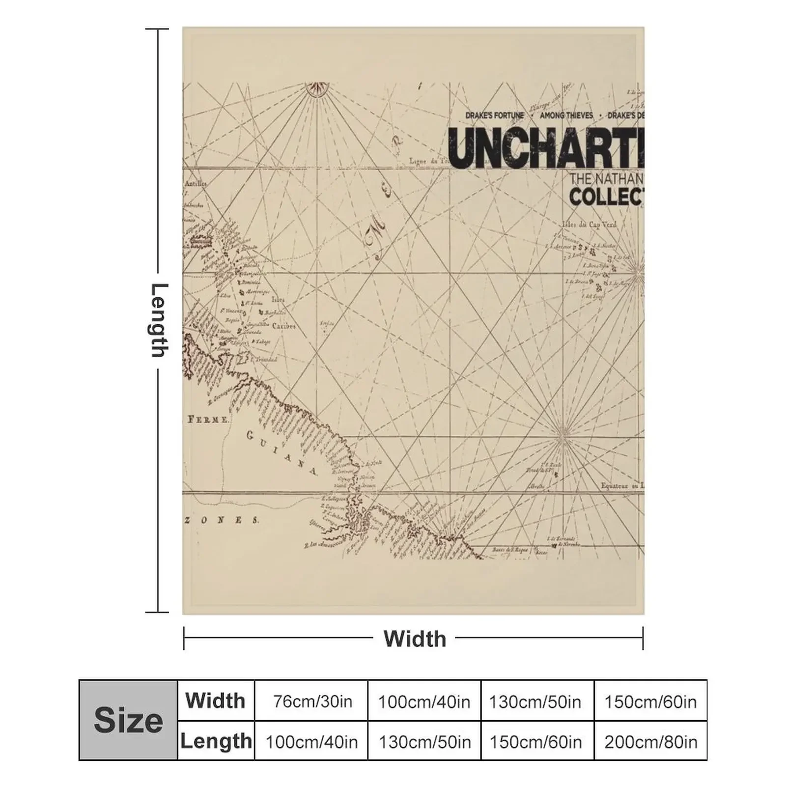 Одеяло Uncharted Map Design Retros для дивана тонкие одеяла