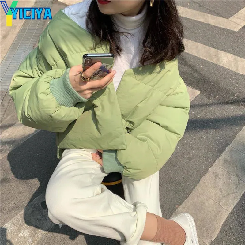 YICIYA Parkas Fall Winter Jacket Women 2023 Coat New Streetwear Casual Fashion Solid Jacket Thicken Warm Outwear Female Clothing